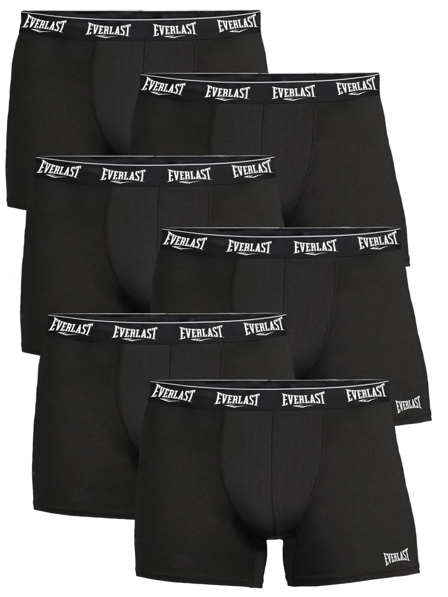 Everlast Men’s Trunks Breathable Cotton Underwear Boxers for Men, Red/Lhg/Royal Medium 6-Pack