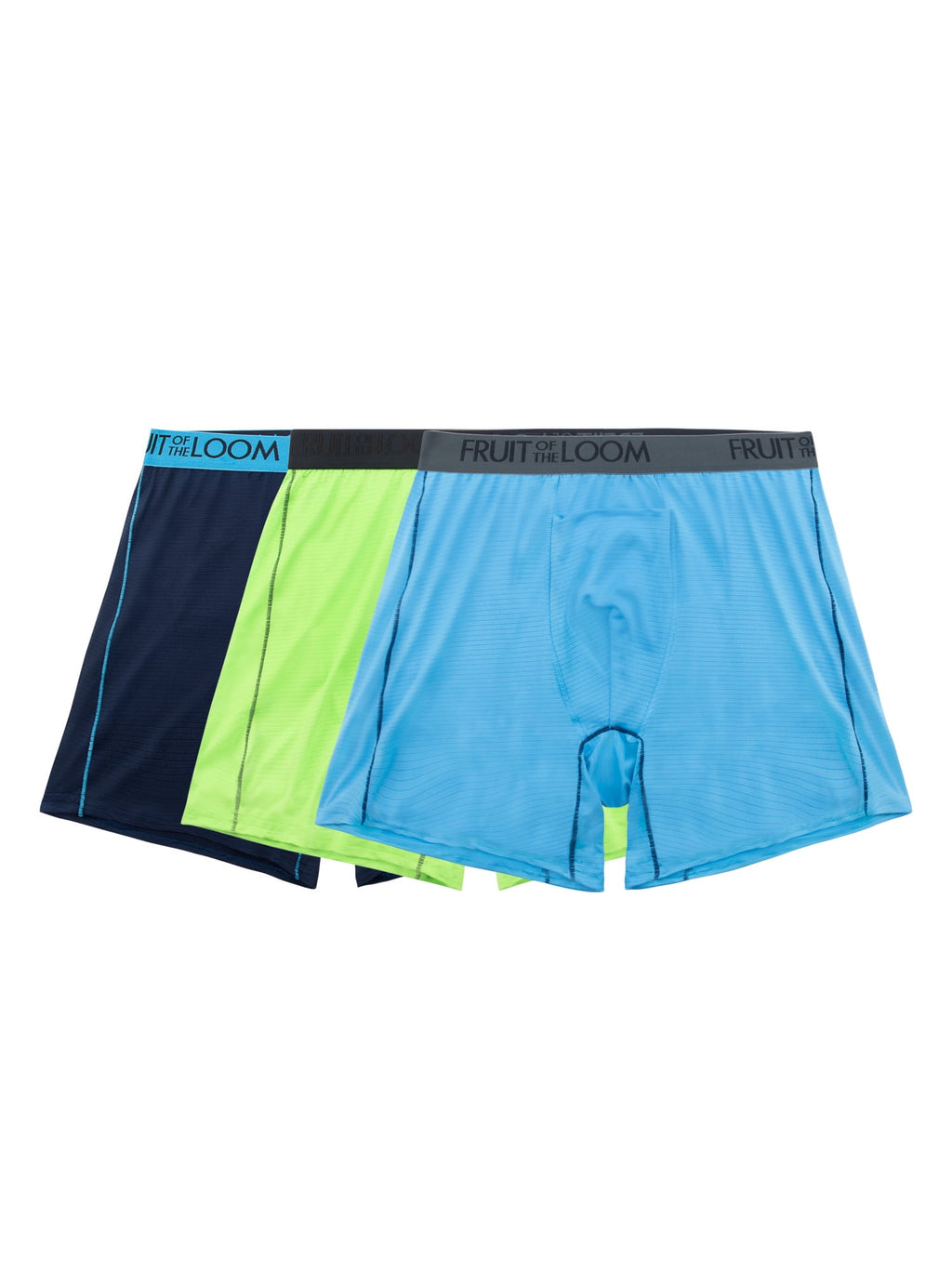 Fruit of the Loom Men's 360 Stretch Performance Cooling Channels Boxer Briefs, 6-Pack
