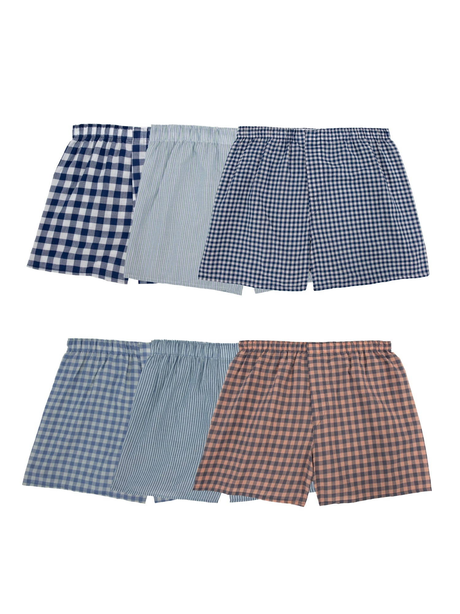 Fruit of the Loom Men's Boxers - Relaxed Fit, Soft Woven Cotton Blend Underwear, 5-Pack