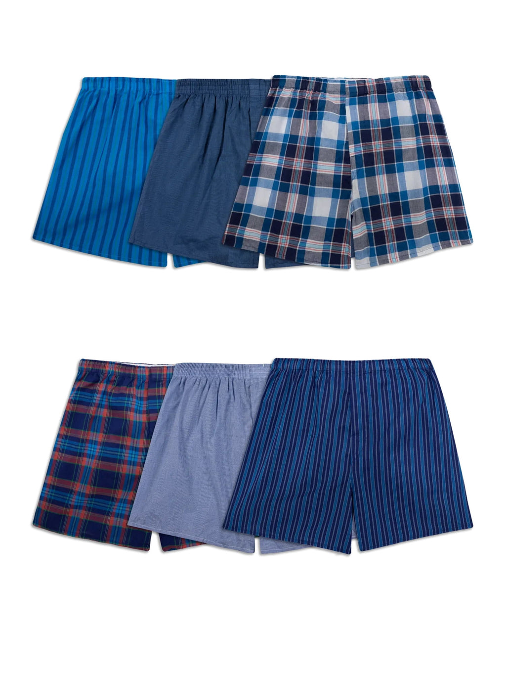 Fruit of the Loom Men's Boxers - Relaxed Fit, Soft Woven Cotton Blend Underwear, 5-Pack