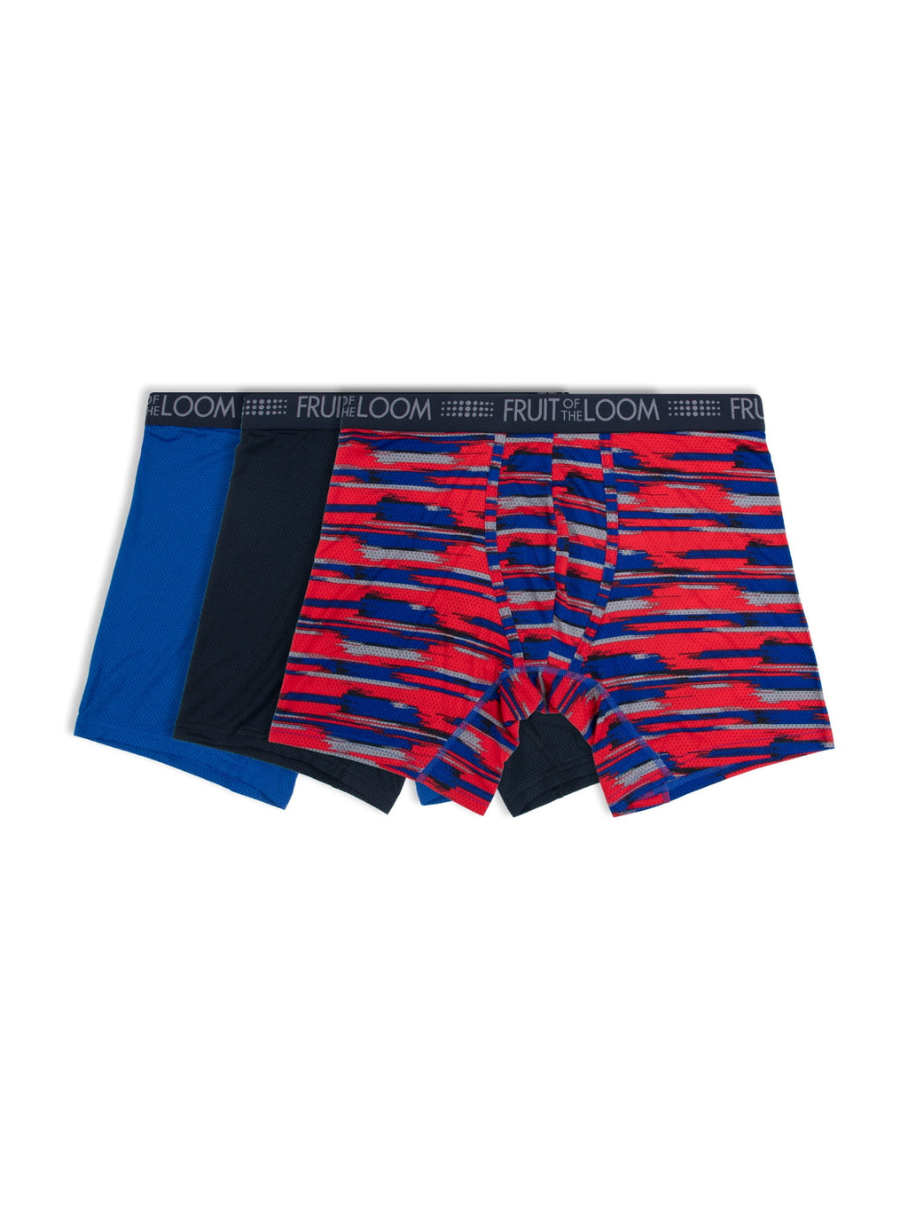 Fruit of the Loom Men's Breathable Cotton Micro-Mesh Boxer Briefs, 3-Pack