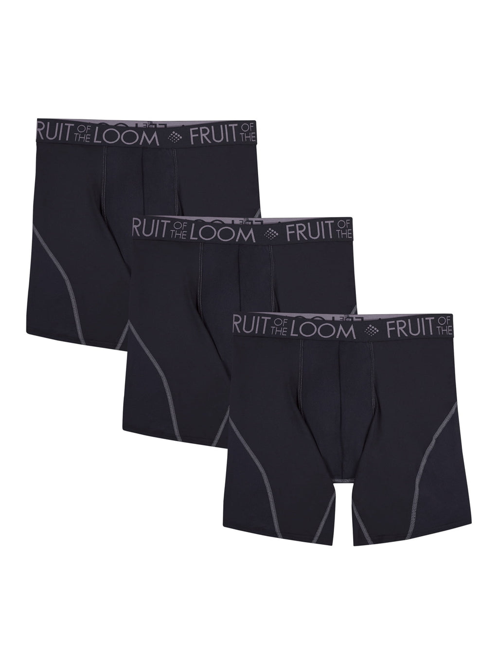Fruit of the Loom Men's Breathable Cotton Micro-Mesh Boxer Briefs, 3-Pack