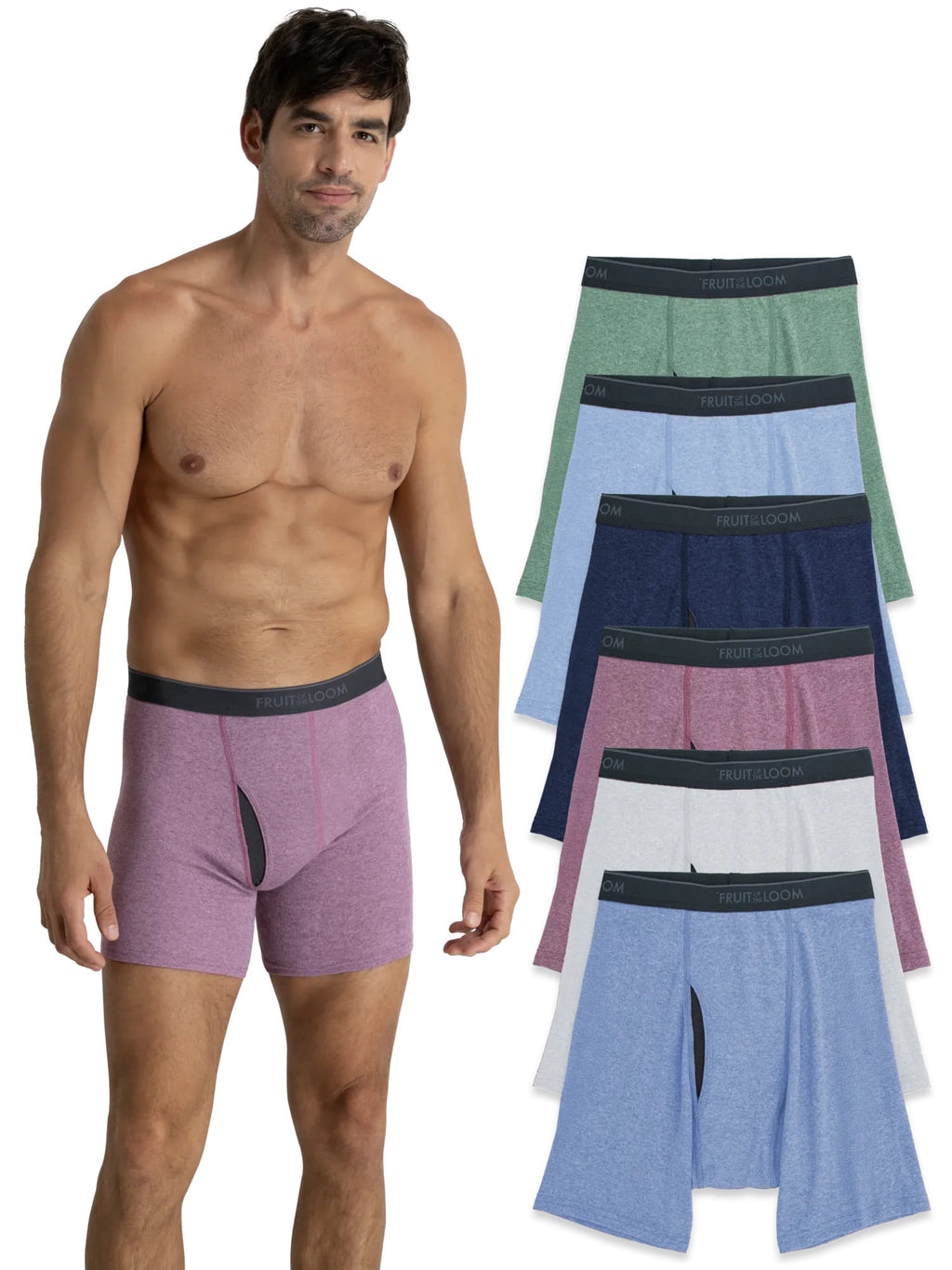 Fruit of the Loom Men's CoolZone Boxer Briefs, Moisture‑Wicking, Mesh Fly, No Ride Up, Multipacks, Sizes S-3XL
