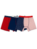 Fruit of the Loom Men's Americana Stretch Boxer Briefs, Moisture Wicking Underwear, 3-Pack