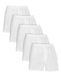 Fruit of the Loom Men's Boxers - Relaxed Fit, Soft Woven Cotton Blend Underwear, 5-Pack