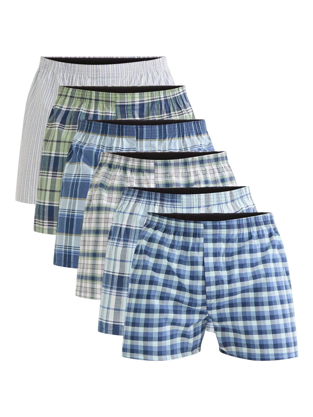 George Men's Moisture-Wicking Stretch Woven Boxers, 6-Pack, Sizes S-2XL