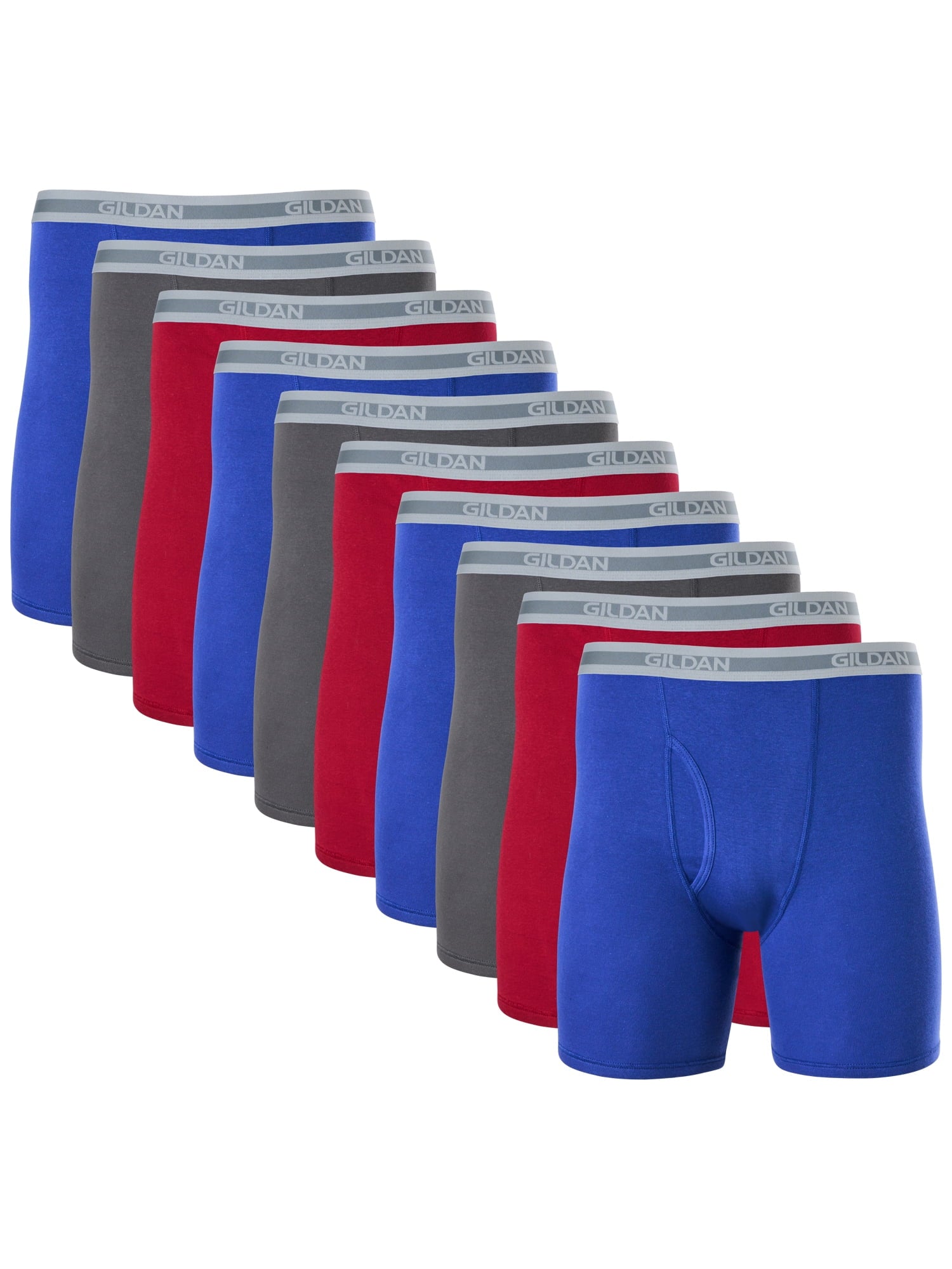 Gildan Men's Boxer Briefs, 10-Pack, Sizes S-2XL