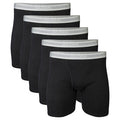 Gildan Men's Underwear Boxer Briefs, Multipack, Black (5-pack, Classic Length), Large