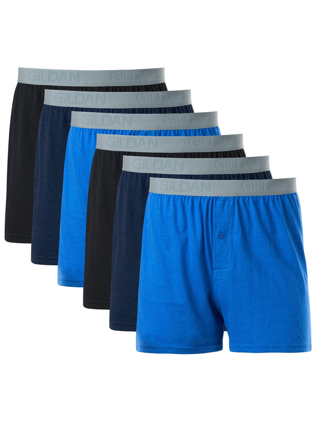 Gildan SoftStyle Men's Knit Boxer Underpants, 6-Pack, Sizes S-2XL