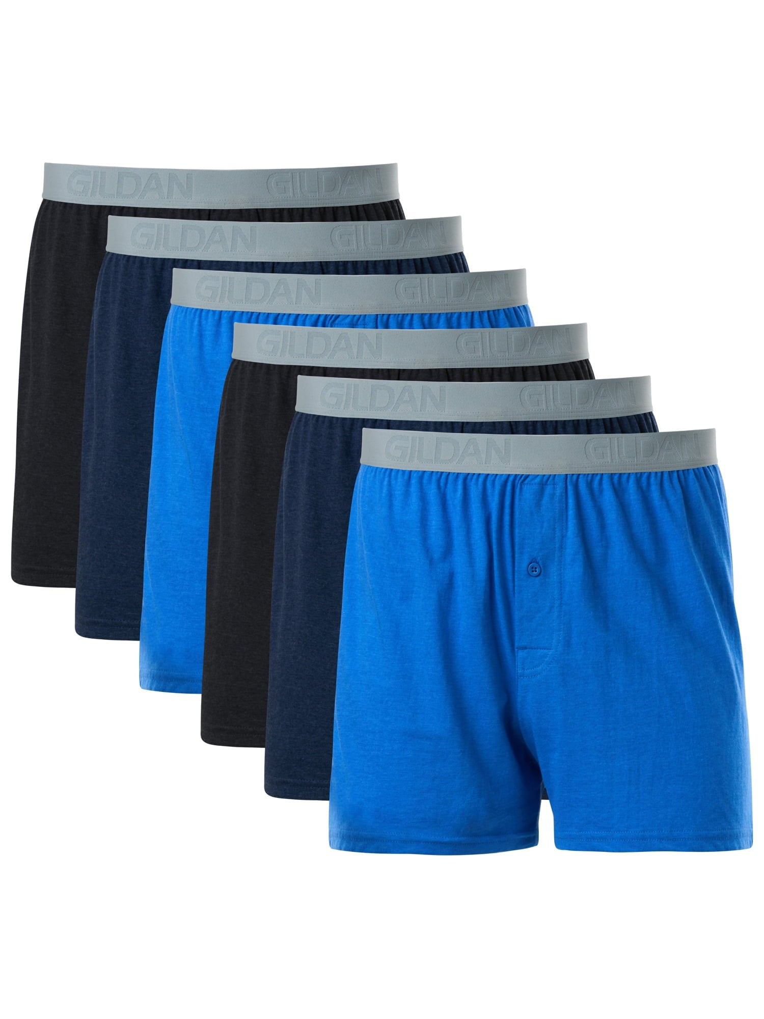 Gildan SoftStyle Men's Knit Boxer Underpants, 6-Pack, Sizes S-2XL