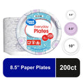 Great Value Disposable Paper Plates, 8.5 in, 200 Count