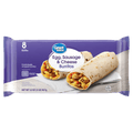 Great Value Sausage Egg and Cheese Breakfast Burrito, 32 oz, 8 Count (Frozen), Plastic Film