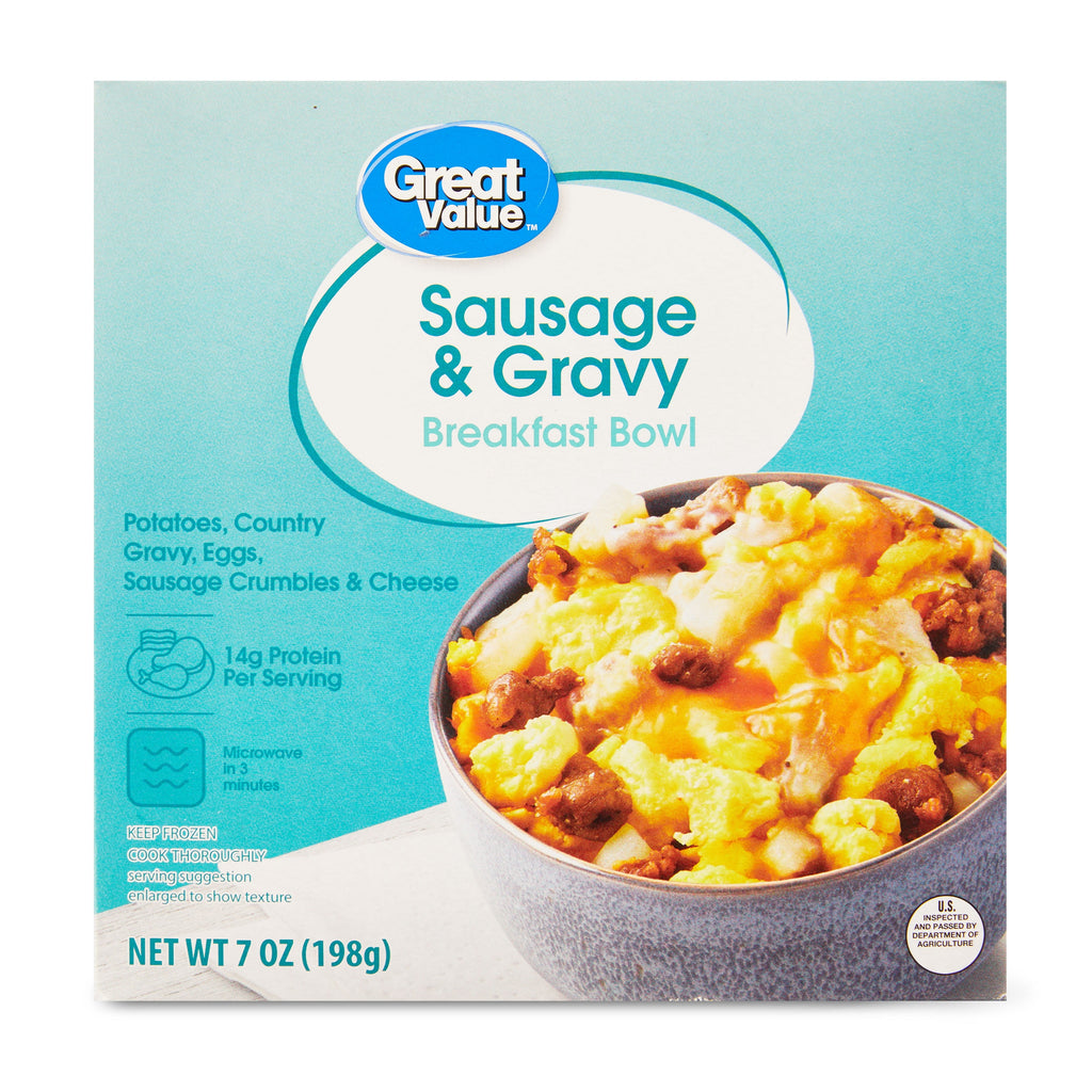 Great Value Sausage & Gravy Breakfast Bowl, 7 oz