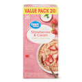 Great Value Strawberries & Cream Instant Oatmeal Value Pack, 1.05 oz, 20 Count