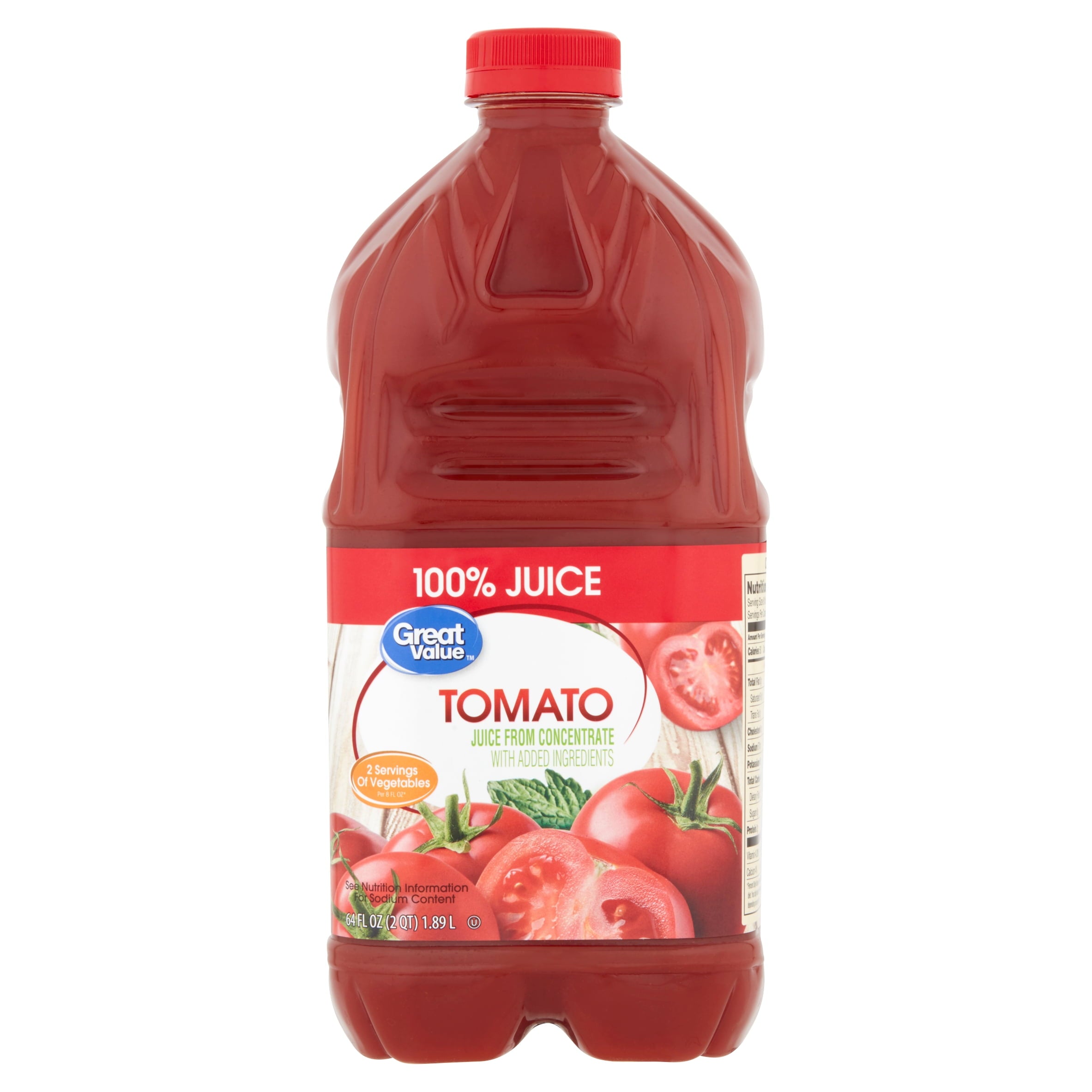 Great Value Tomato 100% Juice, 64 fl oz