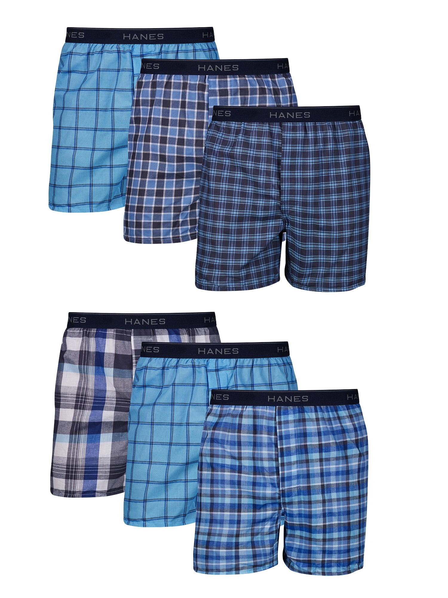 Hanes Men's Woven Boxers, 3 Pack