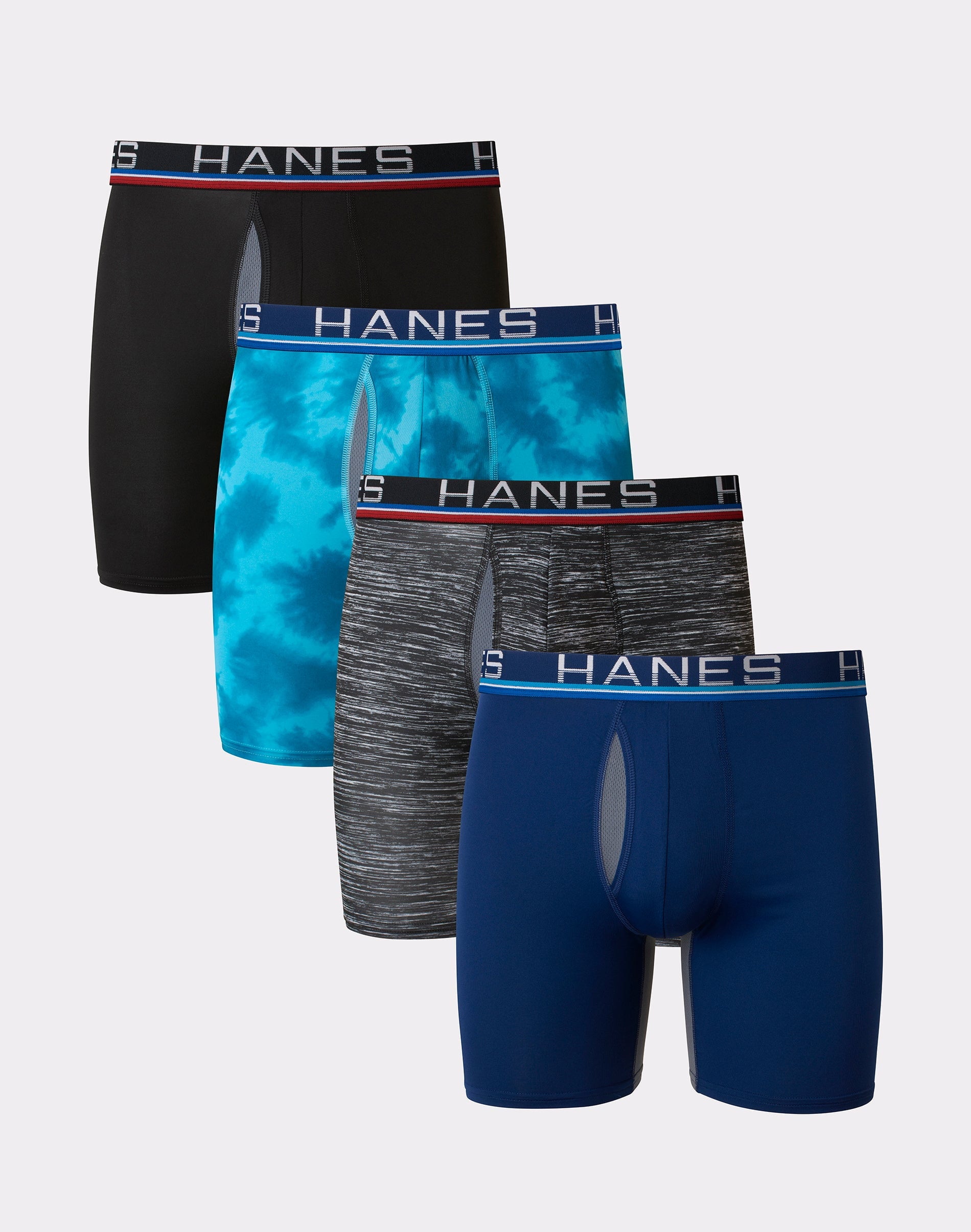 Hanes X-Temp Total Support Pouch Mens Boxer Briefs, Anti-Chafing Underwear, 3-Pack