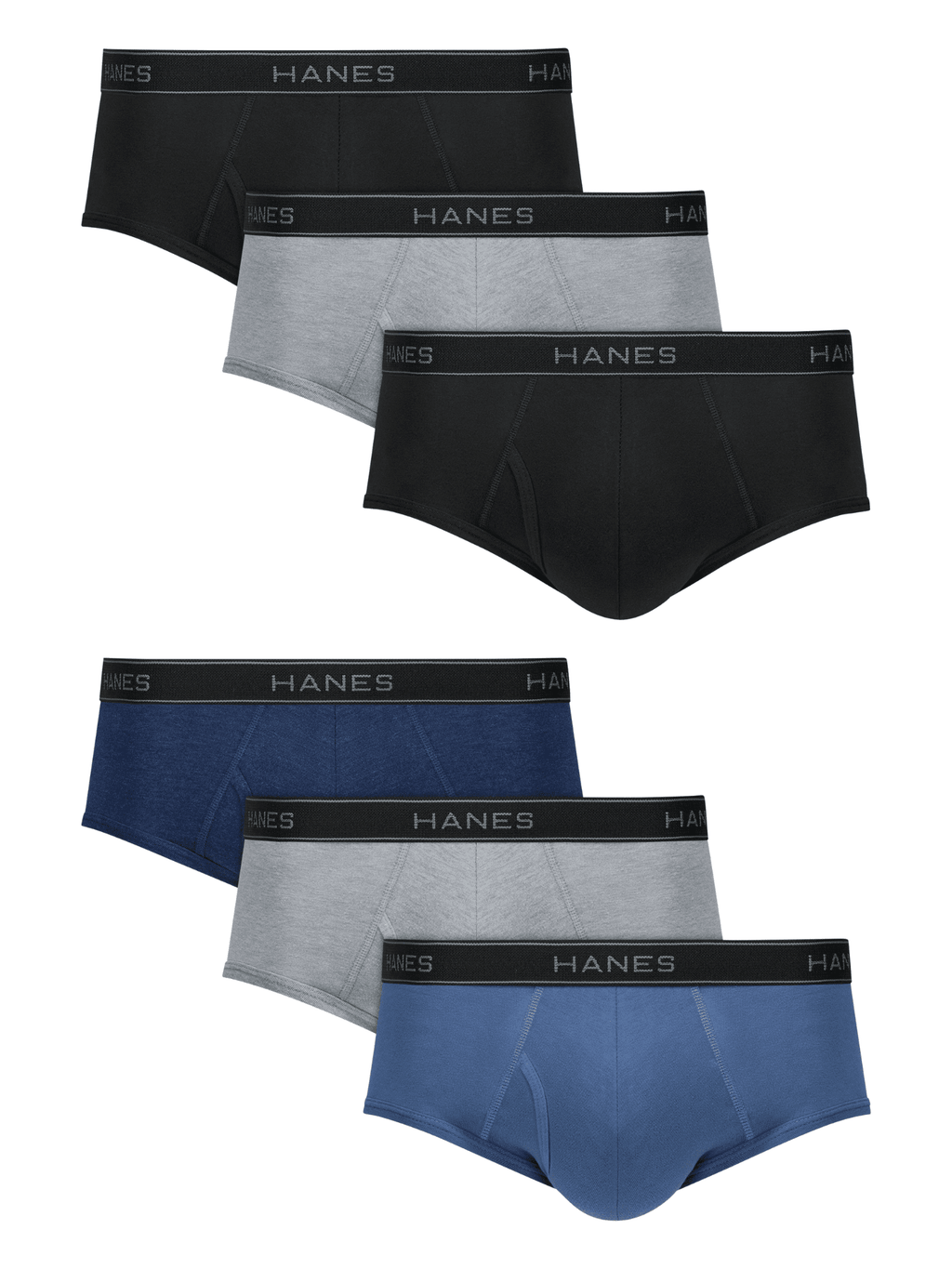 Hanes Men's Underwear Briefs Pack, 6-Pack, Cotton Stretch Underwear for Men, Assorted