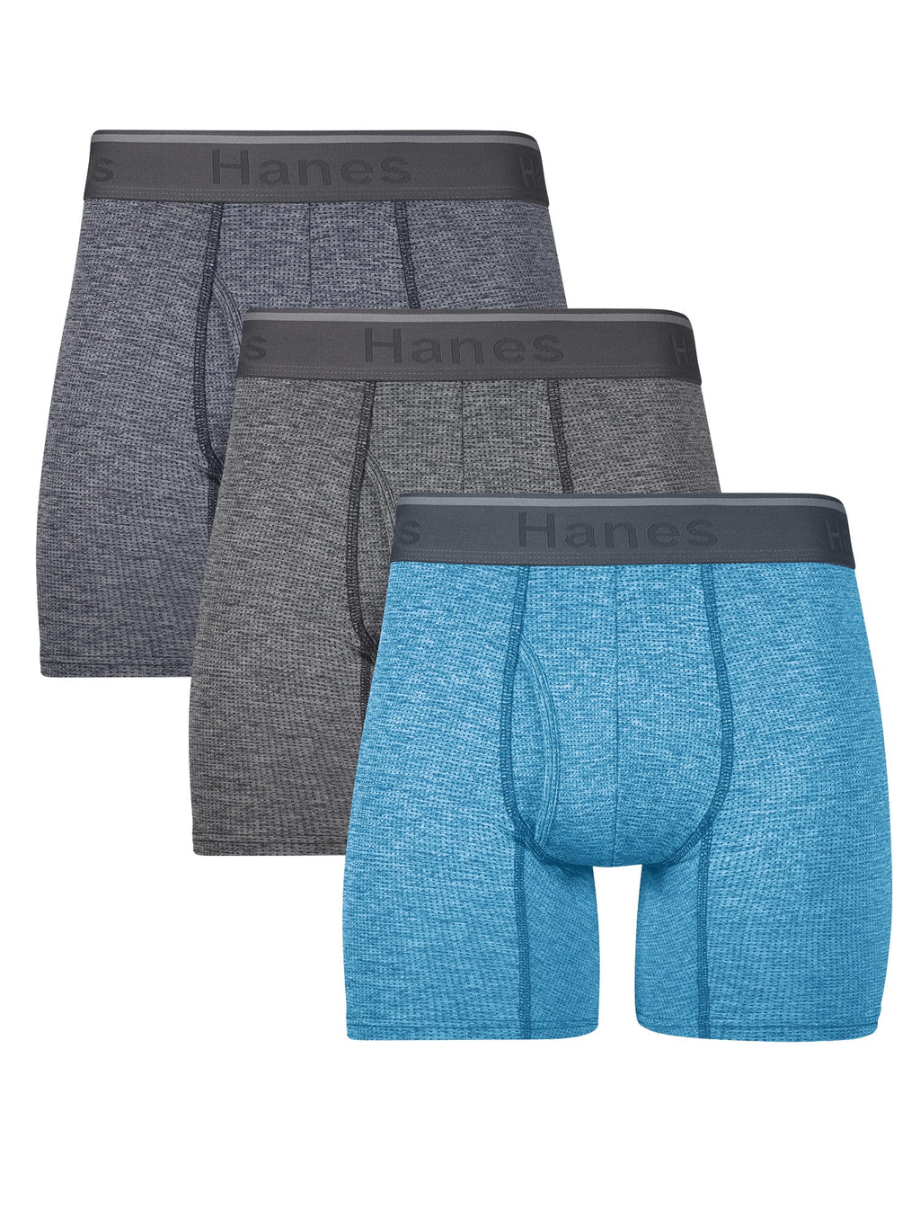 Underwear Boxer Briefs, 3-Pack, Comfort Flex Fit Boxer Briefs for Men, Stretch Mesh