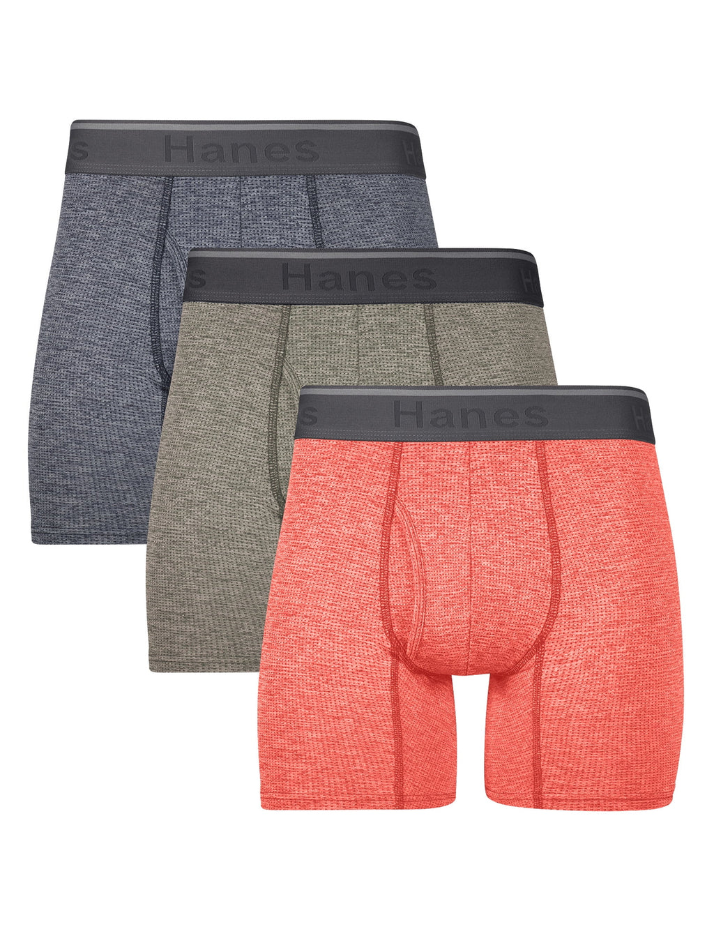 Underwear Boxer Briefs, 3-Pack, Comfort Flex Fit Boxer Briefs for Men, Stretch Mesh