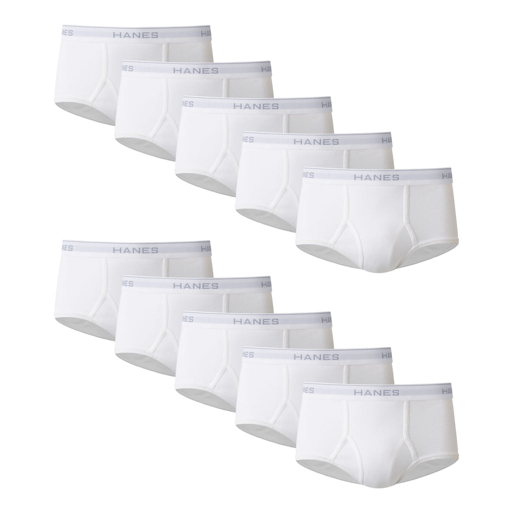Underwear Set of Cotton Briefs, White, 10-Pack, Men's Underwear