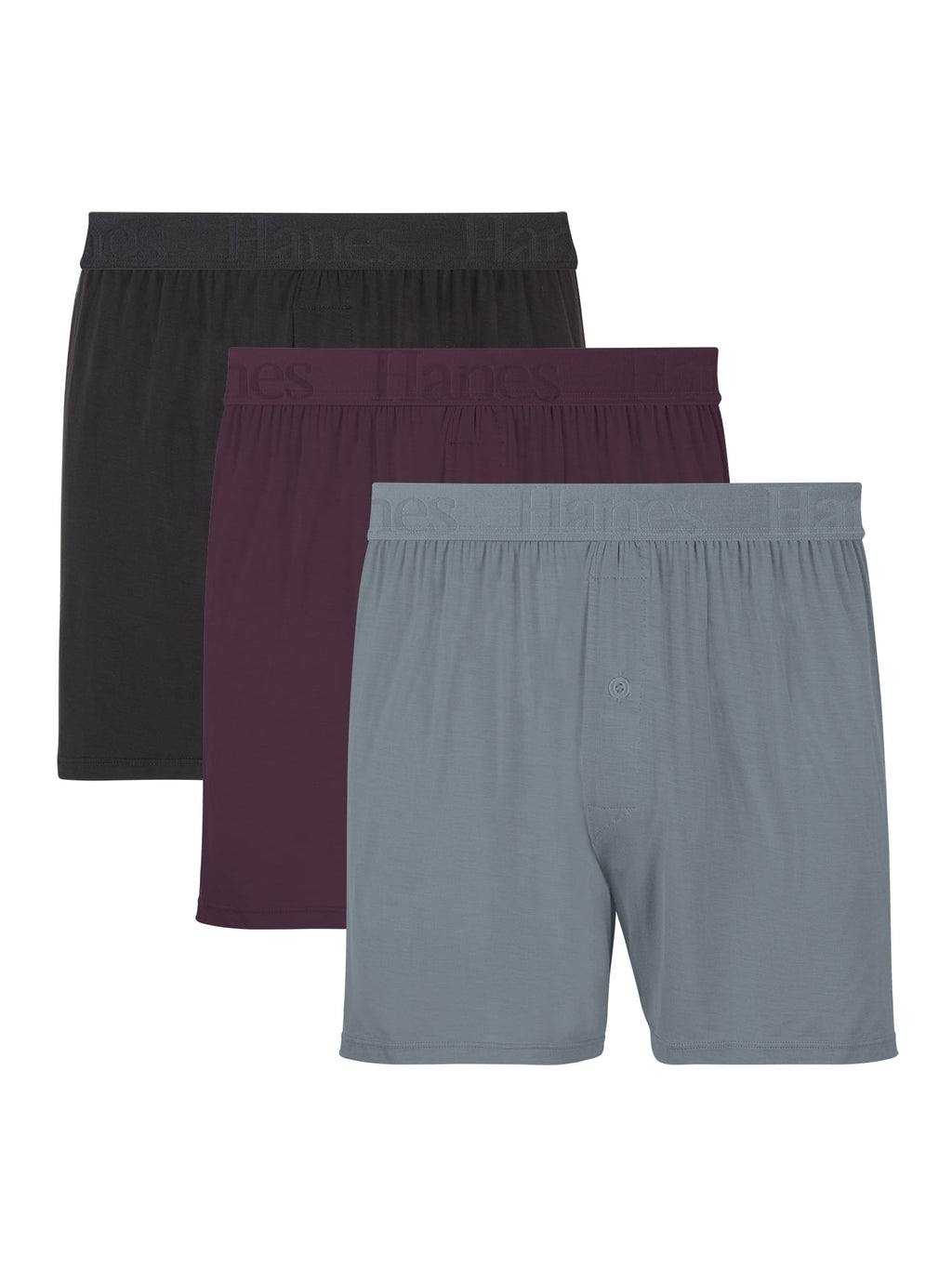 Underwear Boxers, 3-Pack, SuperSoft Knit Sleep Boxers for Men, Viscose from Bamboo