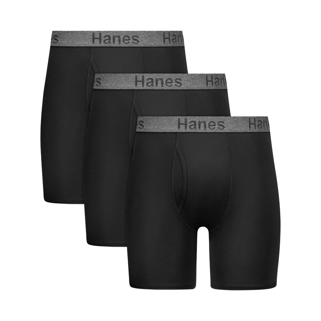 Underwear Performance Boxer Briefs, 3-Pack, Stay Dry Pouch Underwear for Men, Stretch