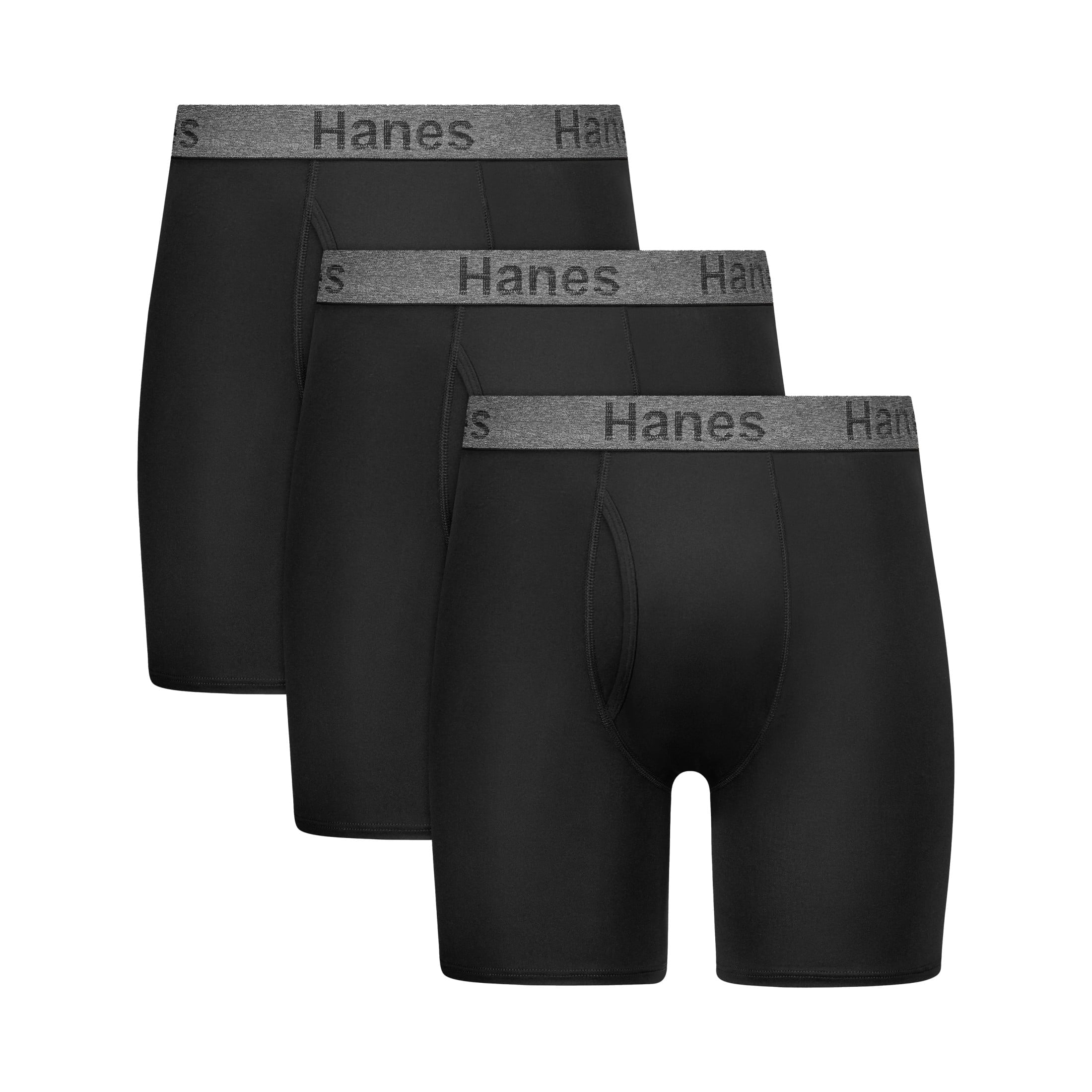 Underwear Performance Boxer Briefs, 3-Pack, Stay Dry Pouch Underwear for Men, Stretch
