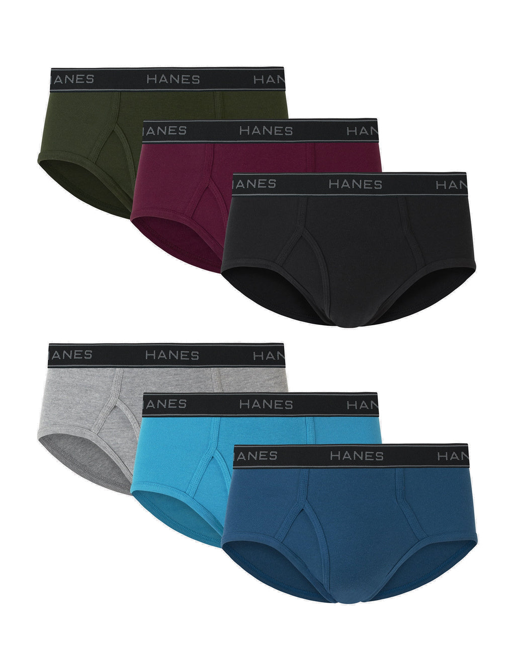 Hanes Men's Underwear Briefs Pack, Mid-Rise, ComfortSoft Waistband, 6-Pack Assorted S