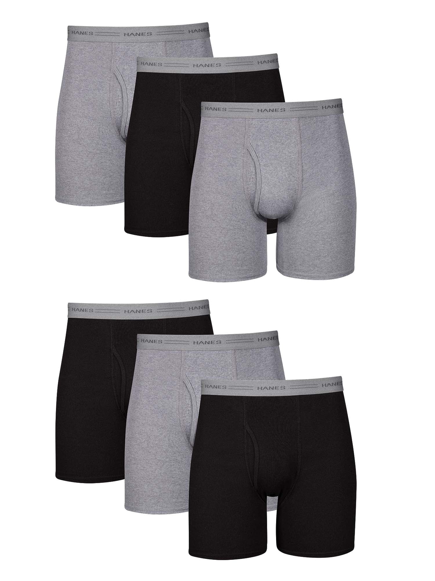 Underwear Boxer Briefs Pack, Cool & Breathable Cotton Underwear for Men, No-Ride-Up, Moisture Wicking, 6 Pack