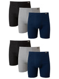 Hanes Men's Value Pack Covered Waistband Boxer Briefs, 6 Pack