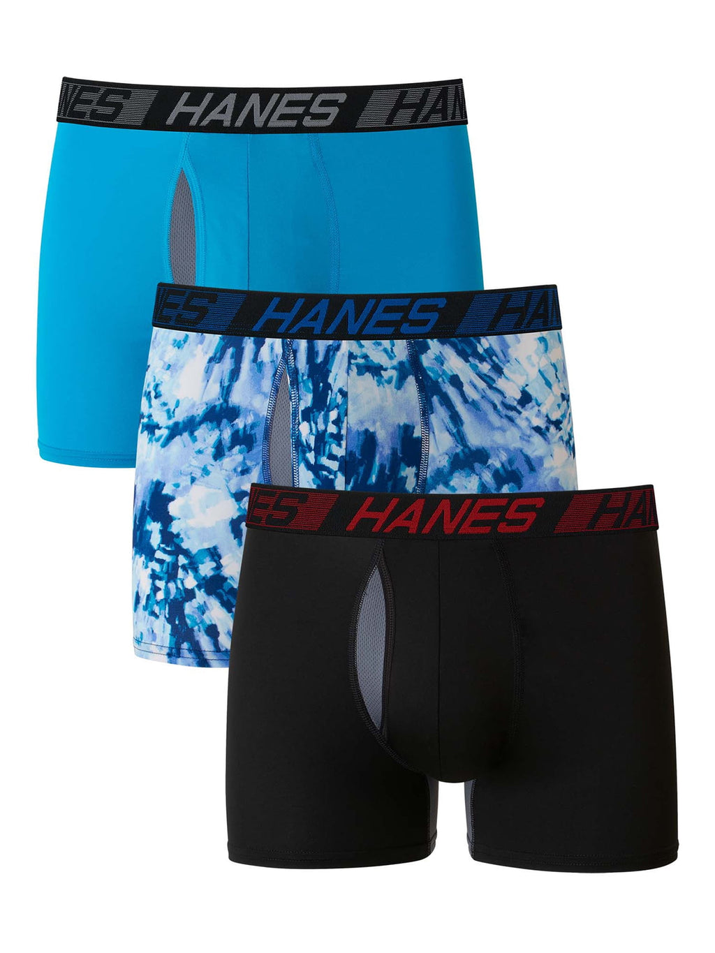 Hanes X-Temp Total Support Pouch Men's Long Leg Boxer Briefs, Anti-Chafing Underwear, 3-Pack