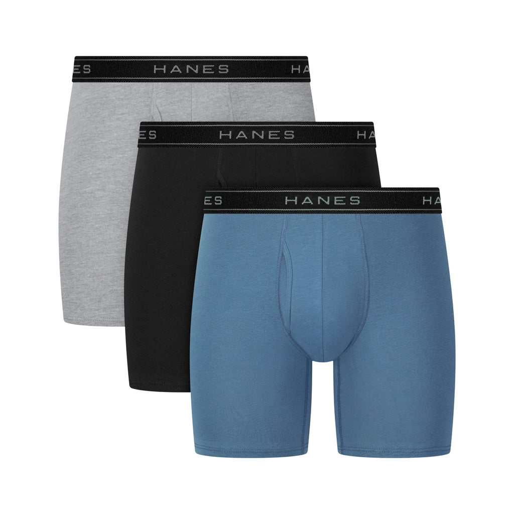 Hanes Mens Underwear Boxer Briefs, 3-Pack, Value Stretchy Boxer Brief Underwear for Men