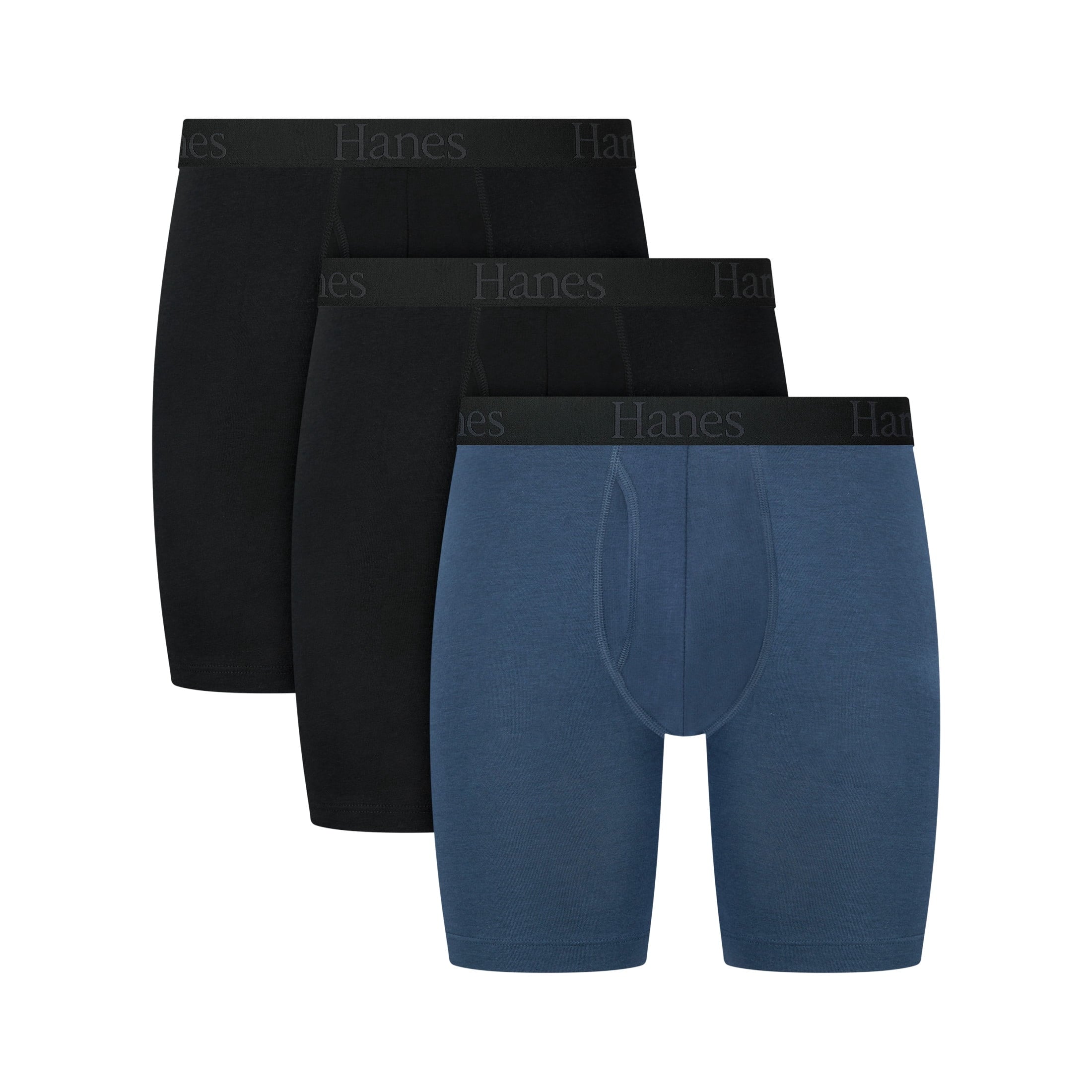 Hanes Mens Underwear Boxer Briefs, 3-Pack, Comfort Flex Fit Total Support Pouch, Moisture Wicking