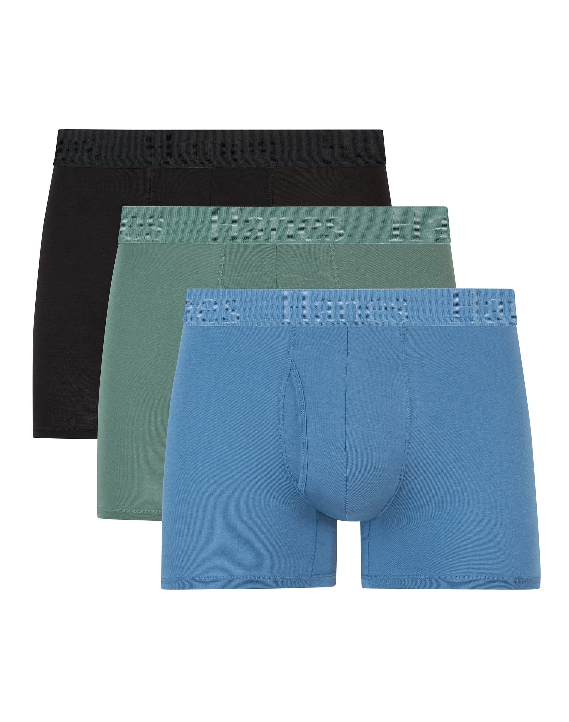 Hanes Originals Men's SuperSoft Trunk Underwear, 3-Pack, Sexy , Moisture Wicking, Neutrals Assorted S