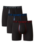 Hanes X-Temp Total Support Pouch Mens Boxer Briefs, Anti-Chafing Underwear, 3-Pack