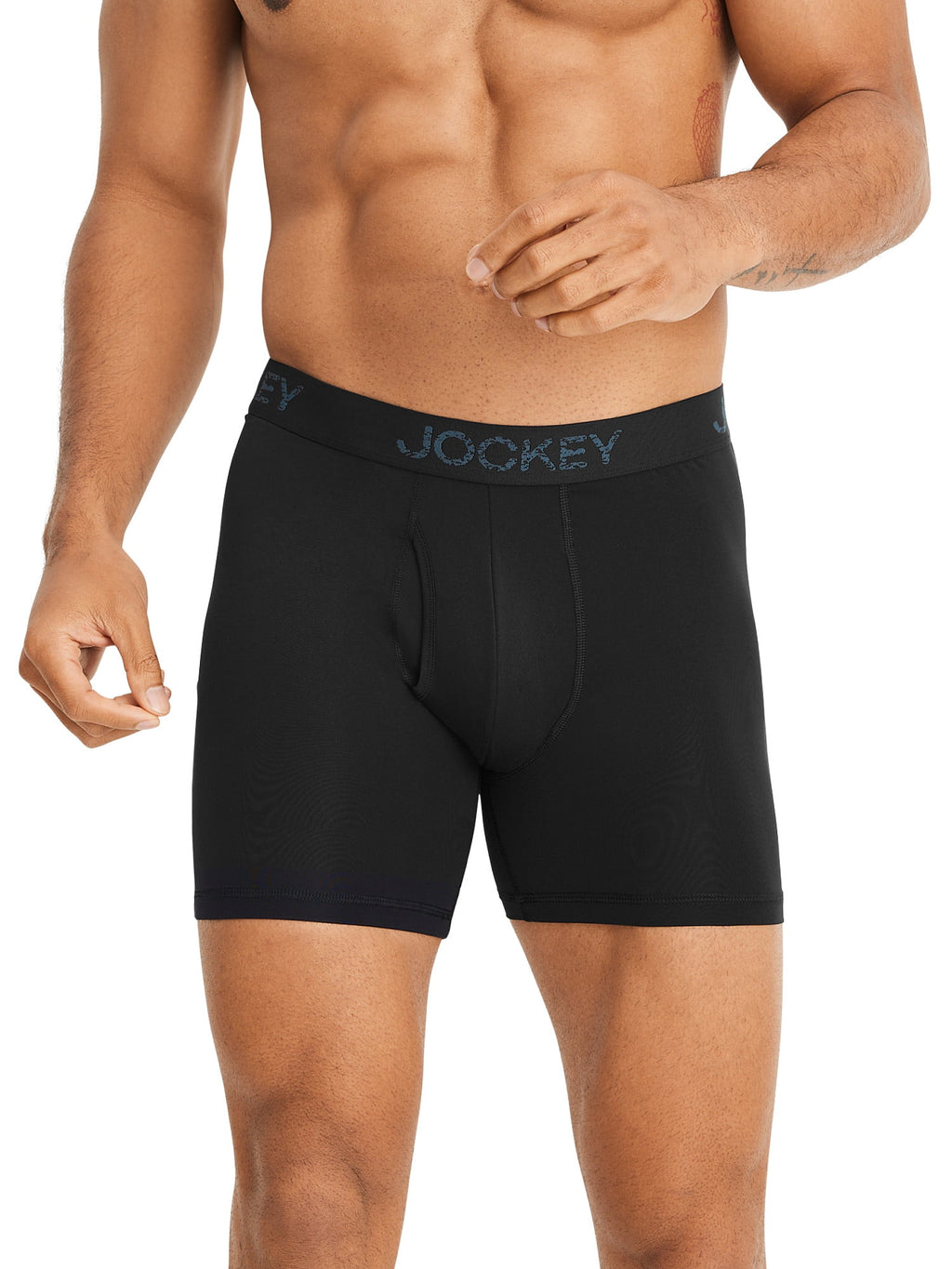 Jockey Essentials Men's Microfiber Boxer Brief Underwear, Black (3 Per Pack)