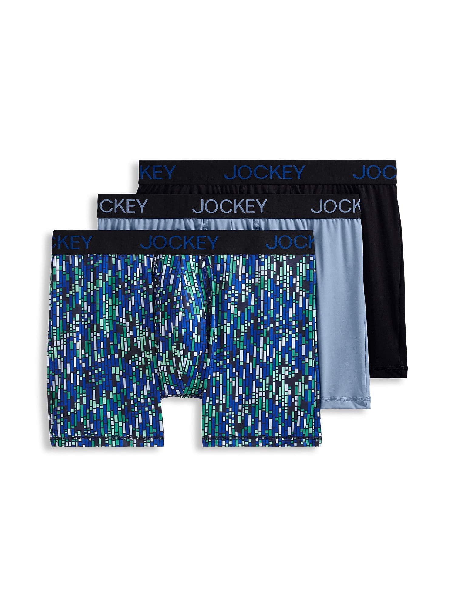 Jockey Generation Men's Microfiber Stretch Long Leg Boxer Briefs 3pk