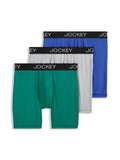 Jockey Generation Men's Microfiber Stretch Long Leg Boxer Briefs 3pk