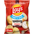 Lay's Wavy Original Potato Chips, Party Size, 13 oz Bag