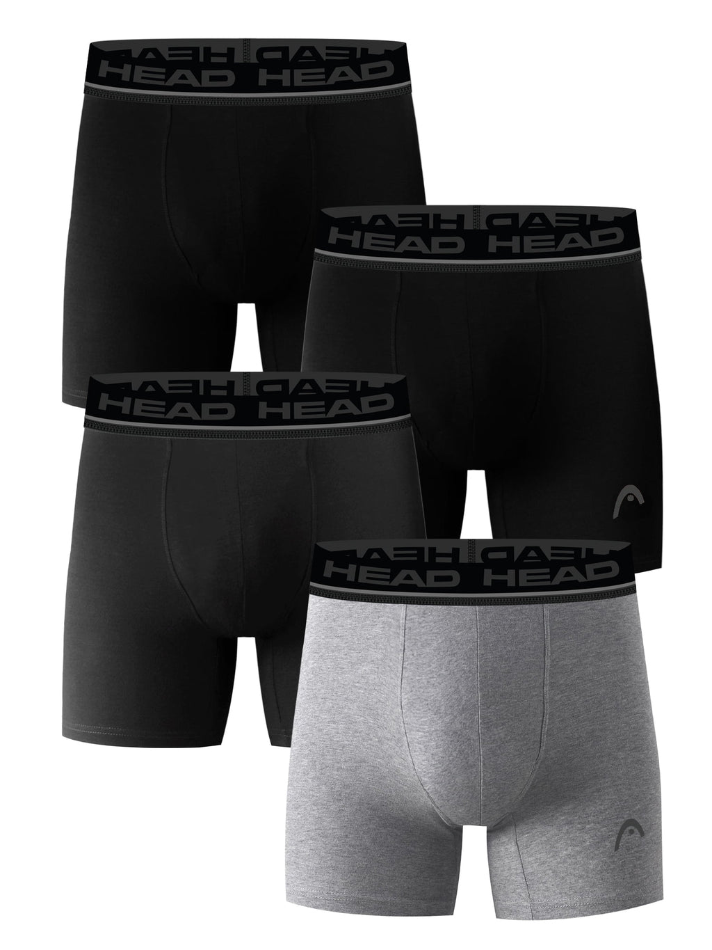 Men’s HEAD Performance Underwear Boxer Briefs with Fly, 4-Pack (Sizes S–XL)