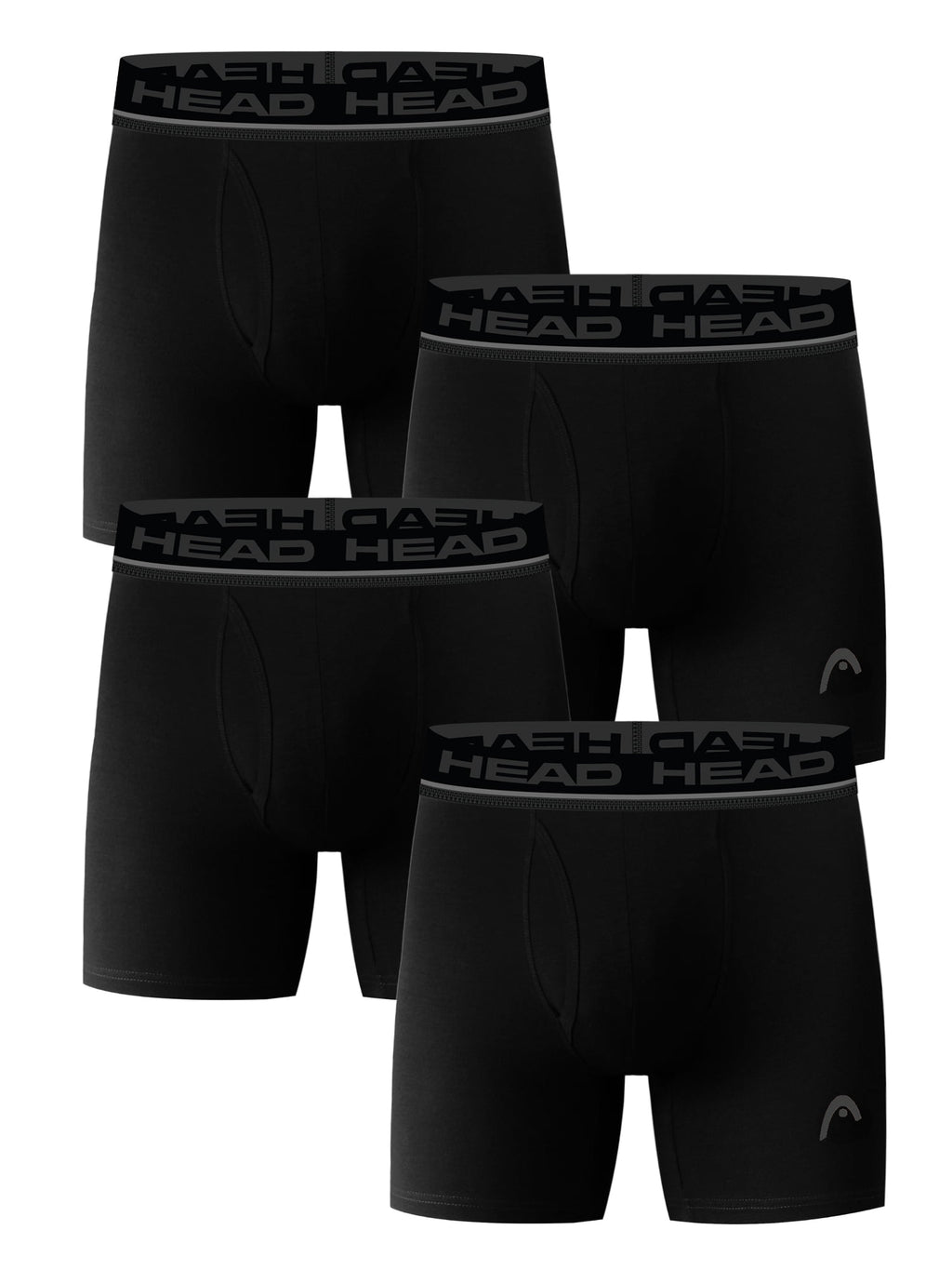 Men’s HEAD Performance Underwear Boxer Briefs with Fly, 4-Pack (Sizes S–XL)