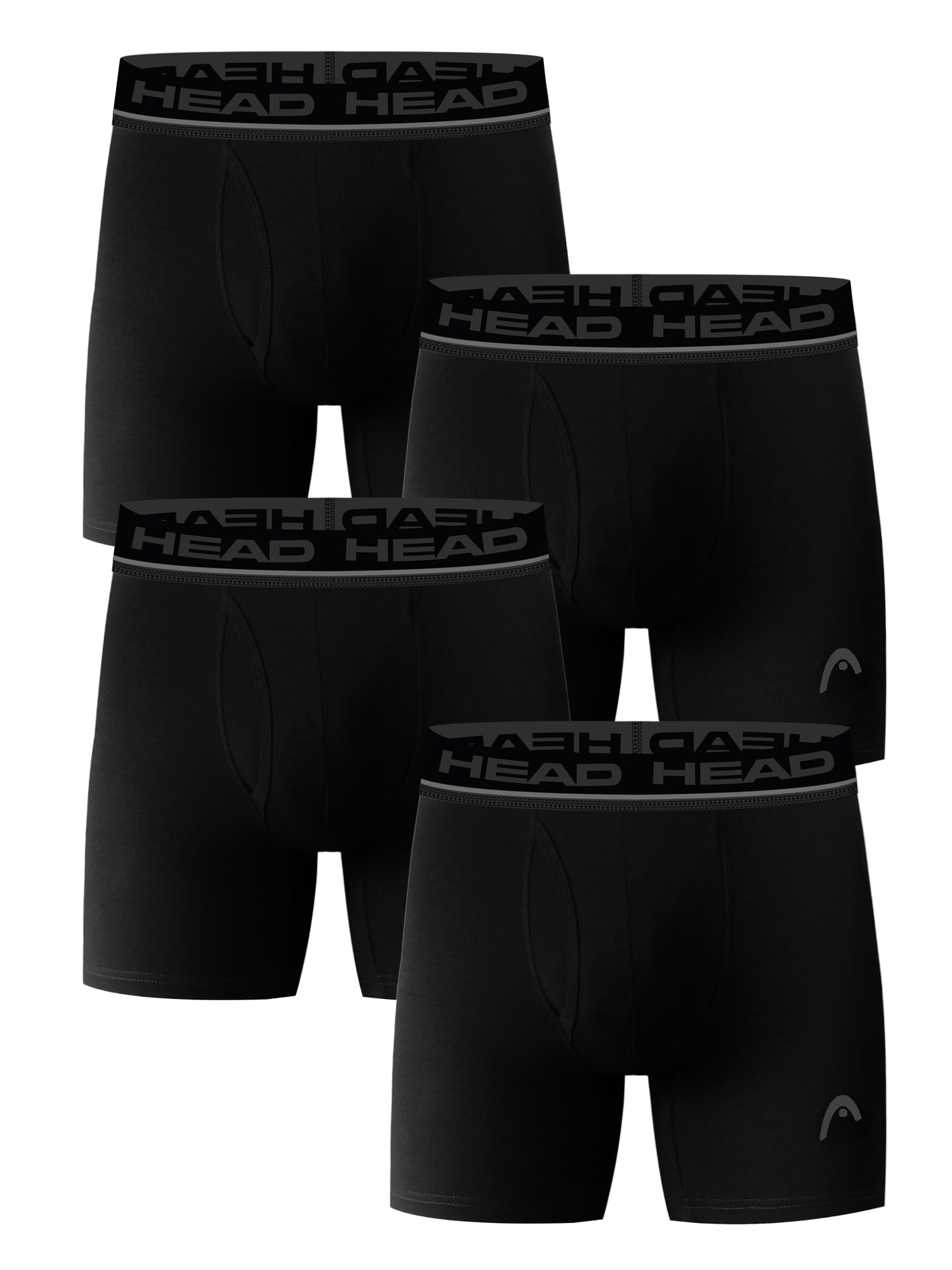 Men’s HEAD Performance Underwear Boxer Briefs with Fly, 4-Pack (Sizes S–XL)