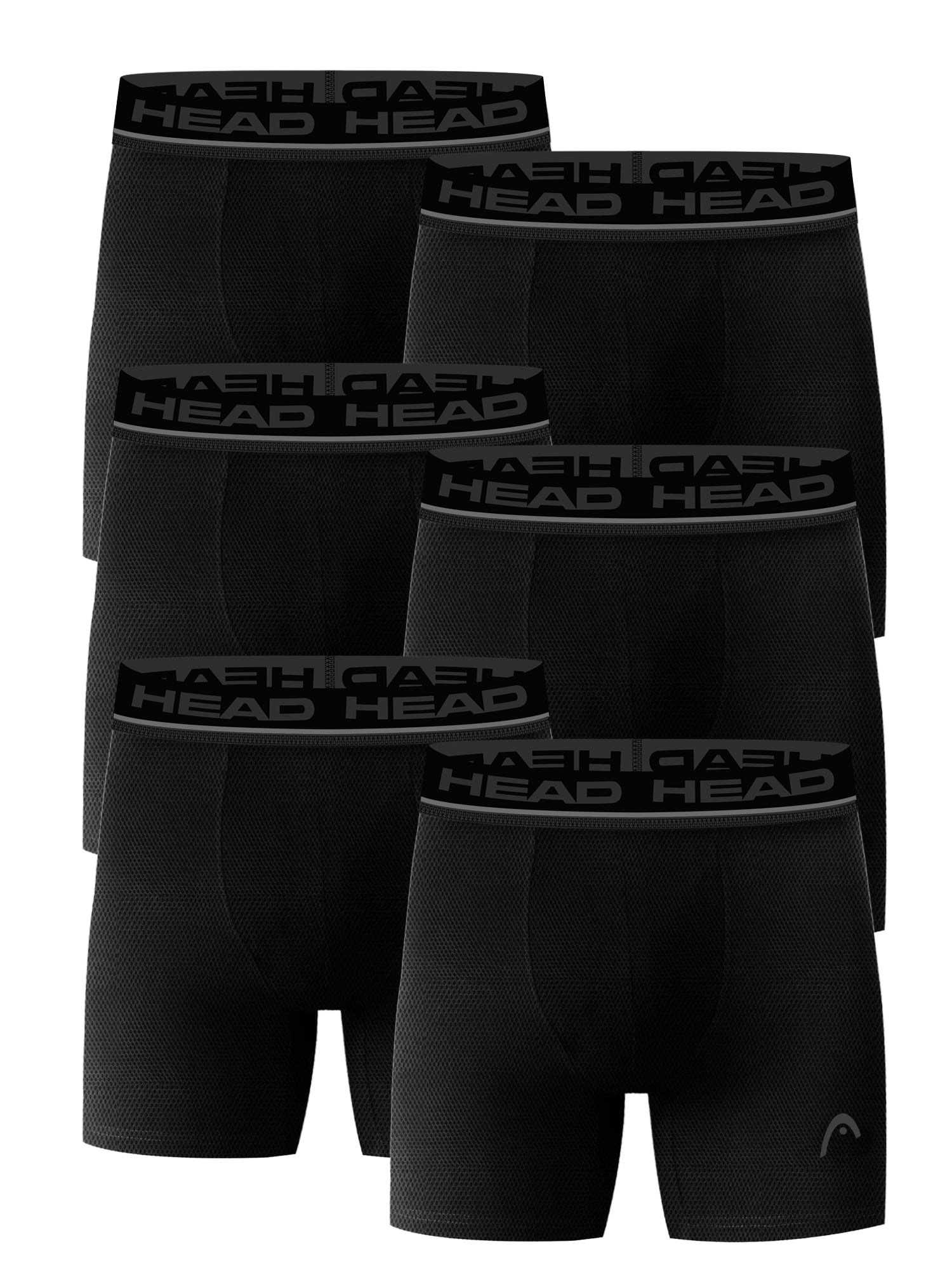 Men’s HEAD Performance Underwear Boxer Briefs in Hi-Viz Colors, 6-Pack (Sizes S–XL)