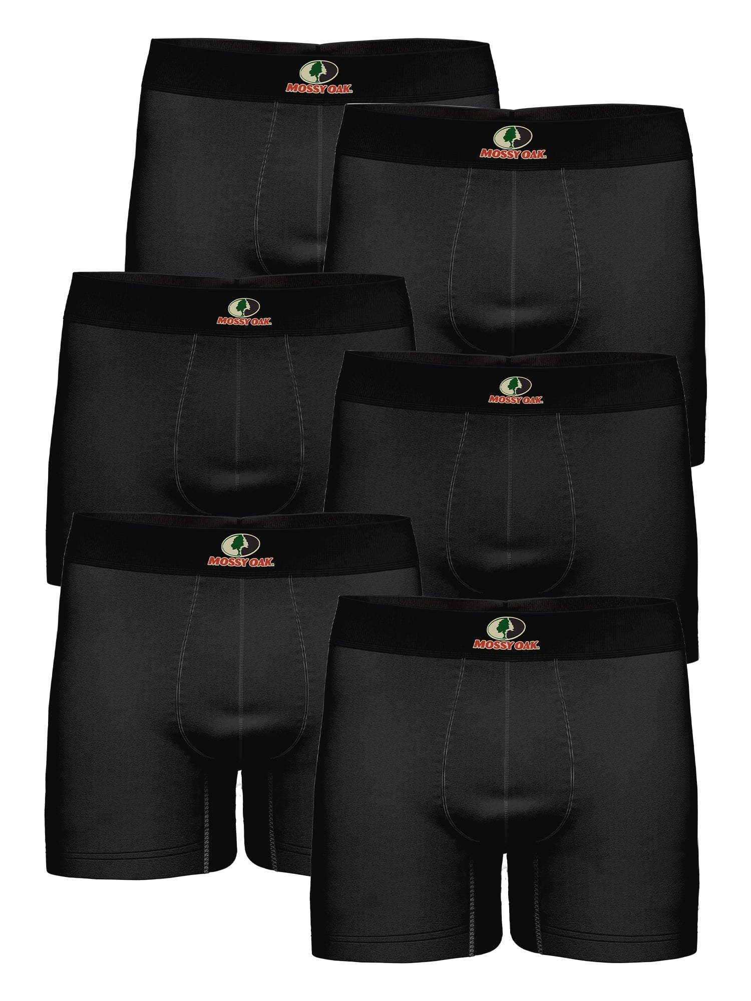 Mossy Oak Cotton Mens Briefs Breathable Underwear for Men, Multicolor 6-Pack