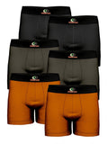 Mossy Oak Men's Boxer Briefs Active Performance Breathable Underwear, Multicolor (6 Per Pack)