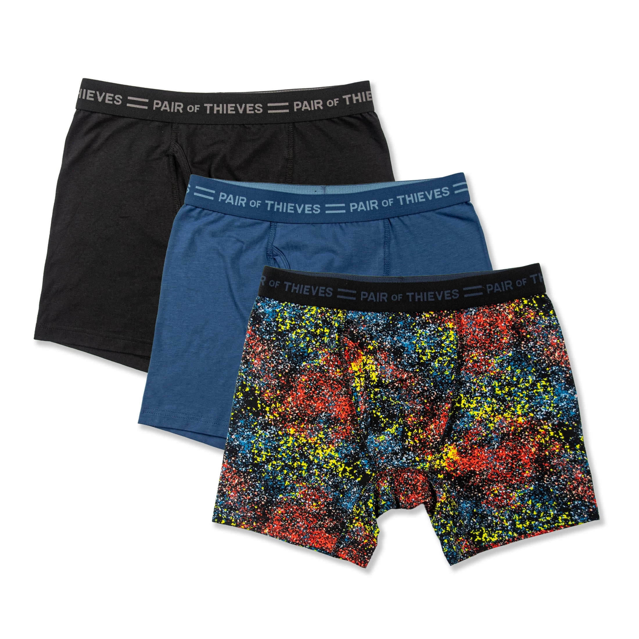 Pair of Thieves Men's 4-Way Cotton Stretch Boxer Briefs, 3-Pack