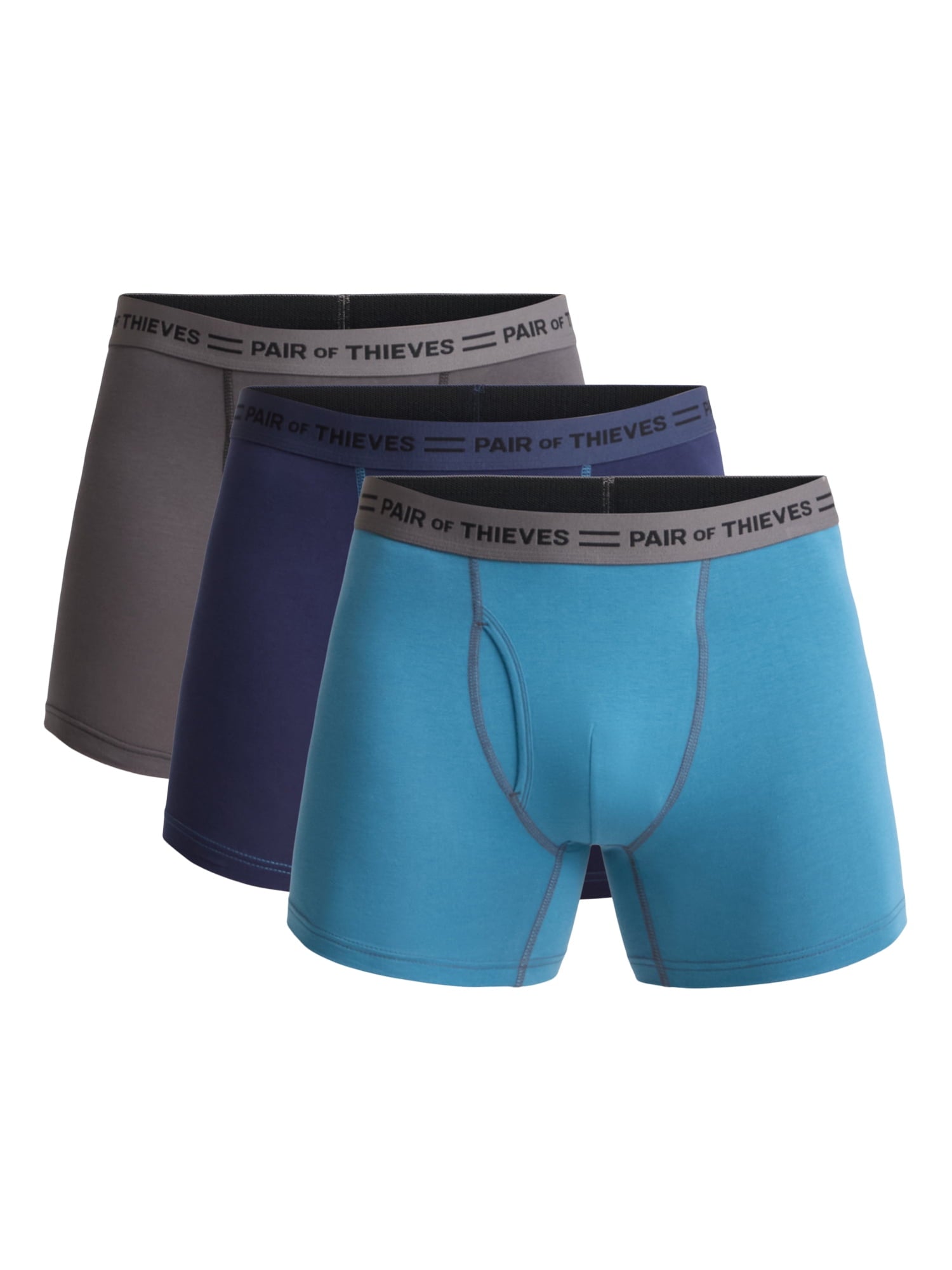 Pair of Thieves Men's 4-Way Cotton Stretch Boxer Briefs, 3-Pack