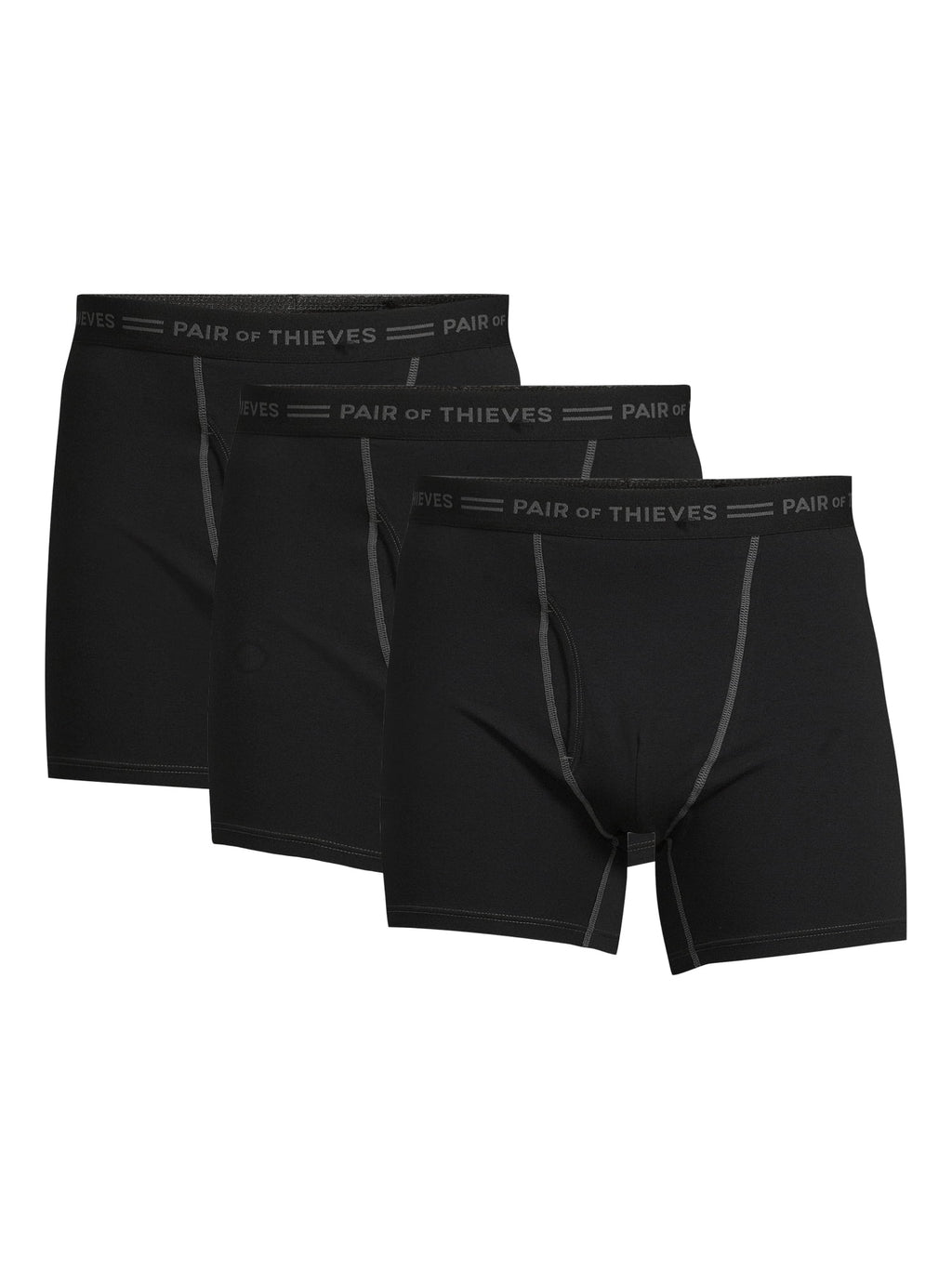 Pair of Thieves Men's 4-Way Cotton Stretch Boxer Briefs, 3-Pack