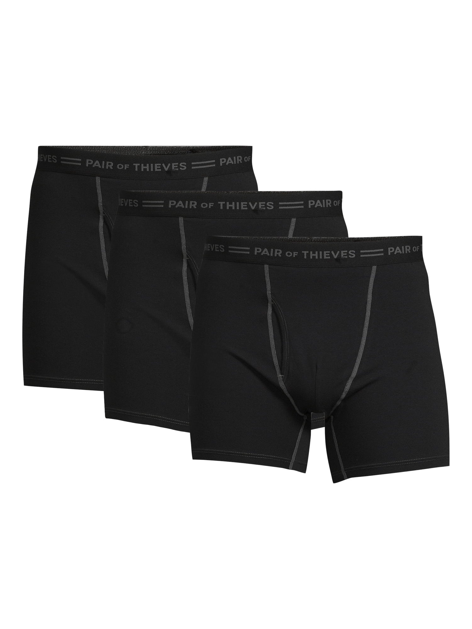 Pair of Thieves Men's 4-Way Cotton Stretch Boxer Briefs, 3-Pack